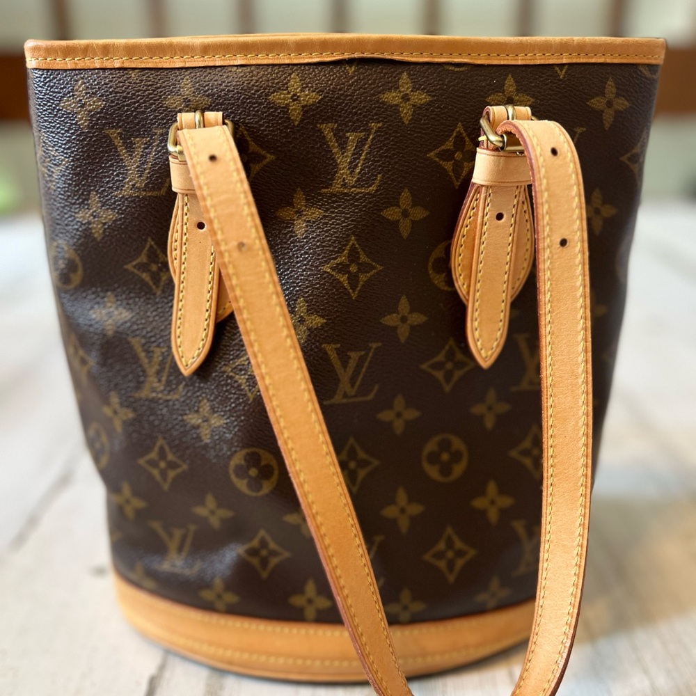 Louis Vuitton Brown Monogram Bucket Bag PM